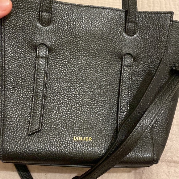 LINJER THE LANA BLACK LEATHER BAG . EUC - Picture 8 of 15